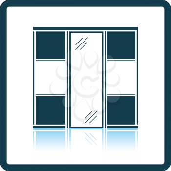 Wardrobe closet icon. Shadow reflection design. Vector illustration.