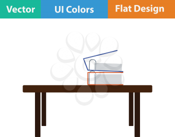 Office low table icon. Flat design. Vector illustration.