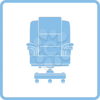 Boss armchair icon. Blue frame design. Vector illustration.