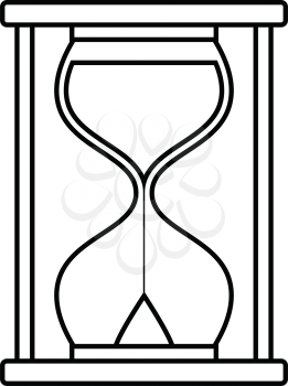 Hourglass Icon. Thin line design. Vector illustration.