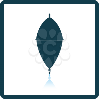 Icon of float  on gray background, round shadow. Shadow reflection design. Vector illustration.