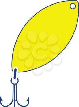 Icon of Fishing spoon. Thin line design. Vector illustration.