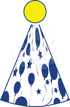 Party cone hat icon. Thin line design. Vector illustration.