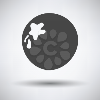 Icon of Blueberry on gray background, round shadow. Vector illustration.