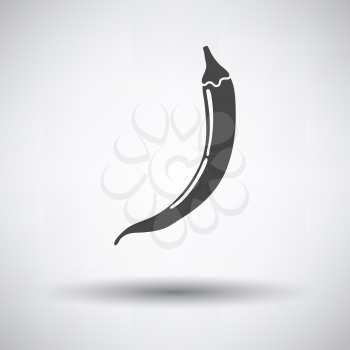 Chili pepper  icon on gray background, round shadow. Vector illustration.