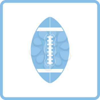 American football icon. Blue frame design. Vector illustration.