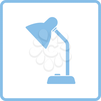 Lamp icon. Blue frame design. Vector illustration.