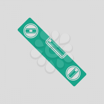 Icon of construction level . Gray background with green. Vector illustration.