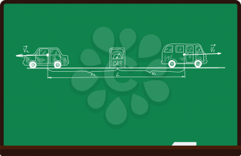 Classroom blackboard icon. Flat color design. Vector illustration.
