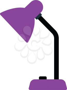 Lamp icon. Flat color design. Vector illustration.