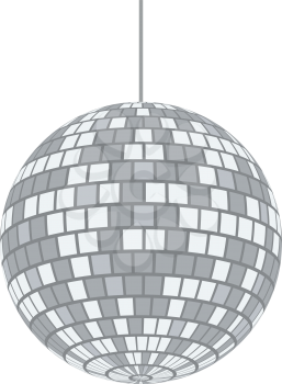 Party disco sphere icon. Flat color design. Vector illustration.