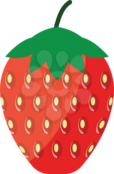 Flat design icon of Strawberry in ui colors. Vector illustration. 