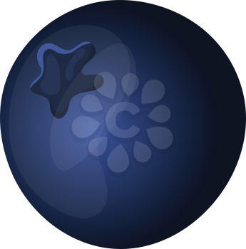 Flat design icon of Blueberry in ui colors. Vector illustration. 