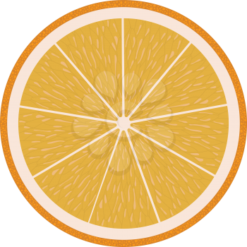 Flat design icon of Orange in ui colors. Vector illustration.