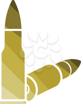 Rifle ammo icon. Flat color design. Vector illustration.