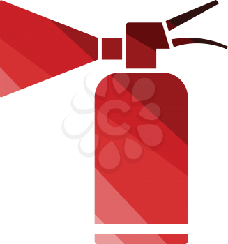 Extinguisher icon. Flat color design. Vector illustration.