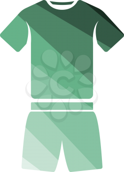 Fitness uniform  icon. Flat color design. Vector illustration.