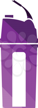 Fitness bottle icon. Flat color design. Vector illustration.