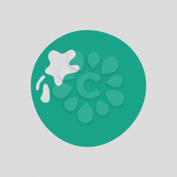 Icon of Blueberry. Gray background with green. Vector illustration.