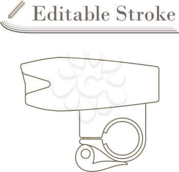 Bike Light Equipment Icon. Editable Stroke Simple Design. Vector Illustration.