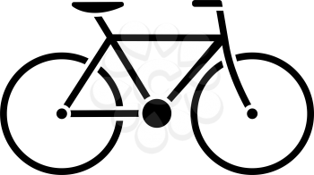 Bike Icon. Black Stencil Design. Vector Illustration.