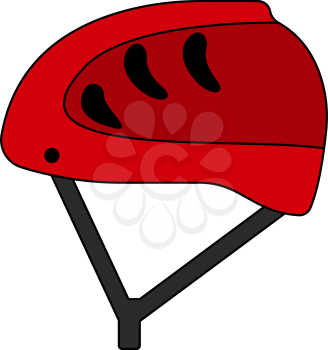 Climbing Helmet Icon. Editable Outline With Color Fill Design. Vector Illustration.