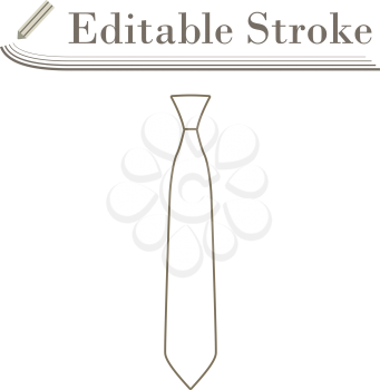 Business Tie Icon. Editable Stroke Simple Design. Vector Illustration.
