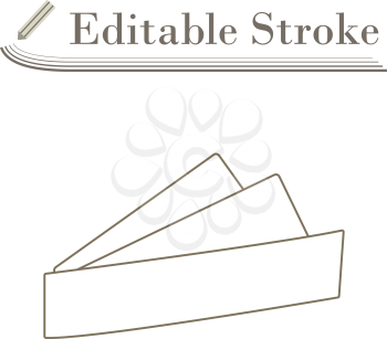 Business Handkerchief Icon. Editable Stroke Simple Design. Vector Illustration.