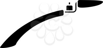 Bike Fender Icon. Black on White Background With Shadow. Vector Illustration.