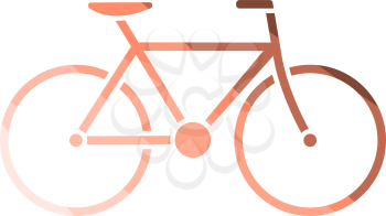 Bike Icon. Flat Color Ladder Design. Vector Illustration.