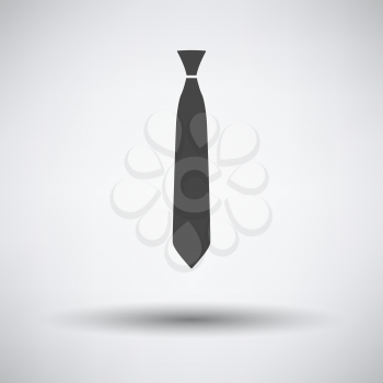 Business Tie Icon. Dark Gray on Gray Background With Round Shadow. Vector Illustration.