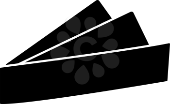 Business Handkerchief Icon. Black Stencil Design. Vector Illustration.