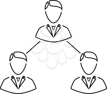 Business team icon. Thin line design. Vector illustration.