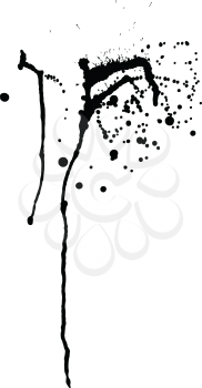 Abstract grunge blobs background. Black on white. Vector illustration.