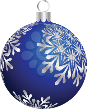 Christmas (New Year) ball. Color on white.  Vector illustration.