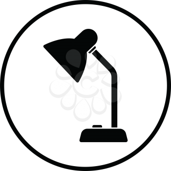 Lamp icon. Thin circle design. Vector illustration.
