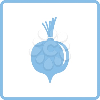 Beetroot  icon. Blue frame design. Vector illustration.