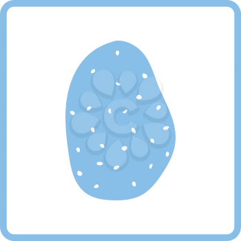 Potato icon. Blue frame design. Vector illustration.