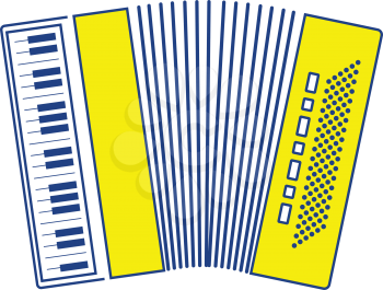 Accordion icon. Thin line design. Vector illustration.