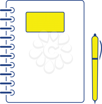 Icon of Exercise book. Thin line design. Vector illustration.