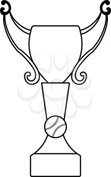 Baseball cup icon. Thin line design. Vector illustration.