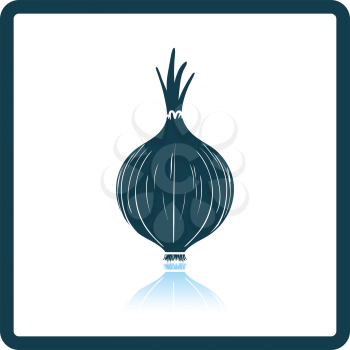 Onion icon. Shadow reflection design. Vector illustration.