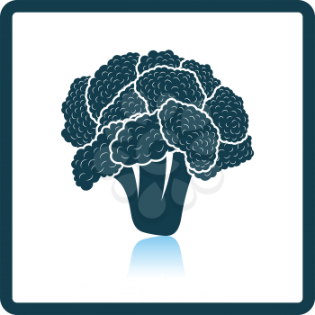 Cauliflower icon. Shadow reflection design. Vector illustration.