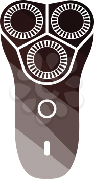 Electric shaver icon. Flat color design. Vector illustration.