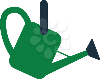 Watering can icon. Flat color design. Vector illustration.