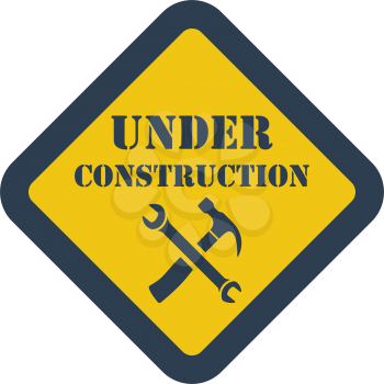 Icon of Under construction. Flat design. Vector illustration.