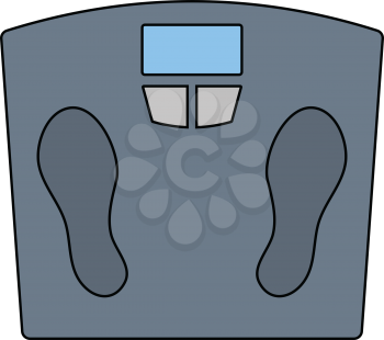 Flat design icon Floor scales of  in ui colors. Vector illustration.