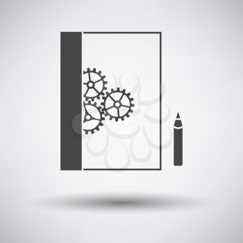 Product Development Icon on gray background, round shadow. Vector illustration.