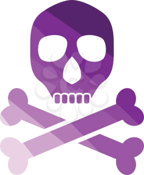 Poison sign icon. Flat color design. Vector illustration.