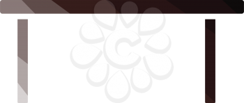 Coffee table icon. Flat color design. Vector illustration.